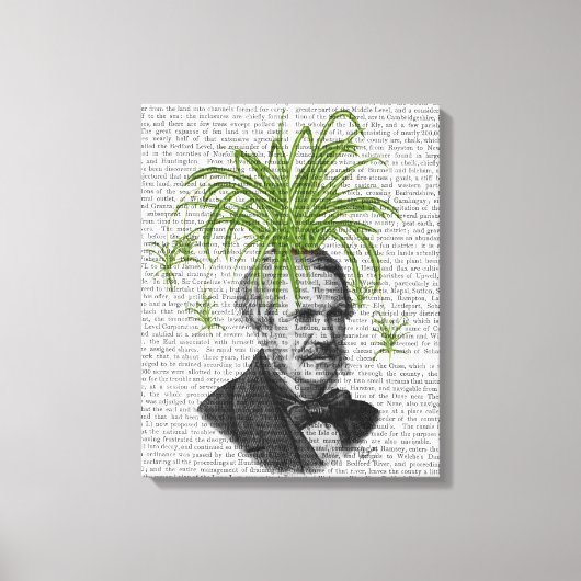 Spider Plant Head Canvas Afdruk (Voorkant)
