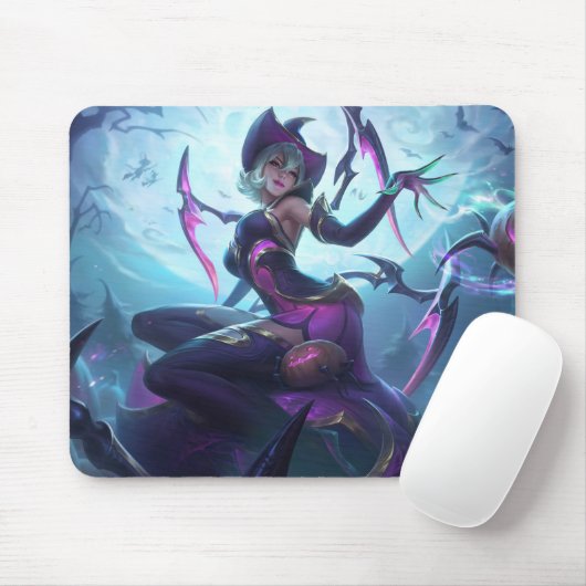 Spider Queen Gaming Mousepad | Gotisch thema ontwe Muismat (Met muis)