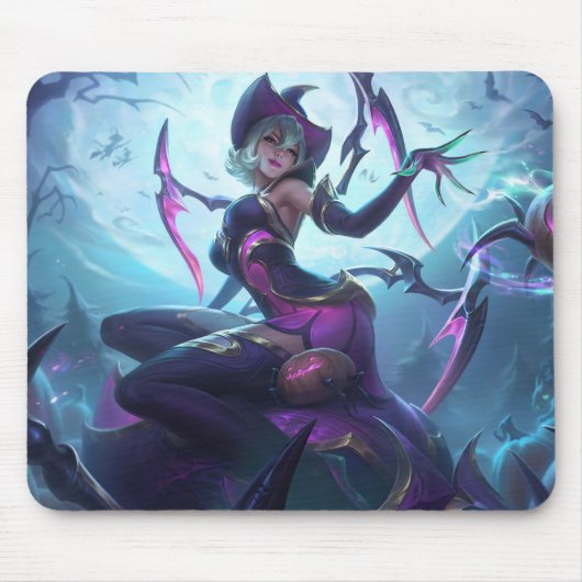 Spider Queen Gaming Mousepad | Gotisch thema ontwe Muismat (Voorkant)