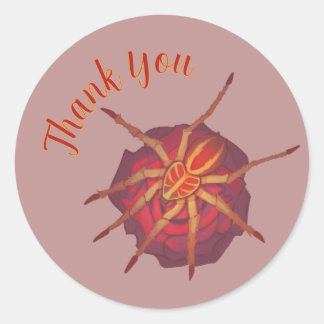 Spider rose, thank you  ronde sticker