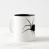 Spider Silhouette Tweekleurige Koffiemok (Voorkant links)