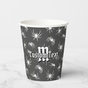 Spider Silhouettes Patroonplaten Papieren Bekers