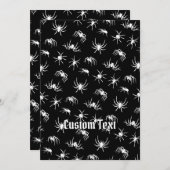 Spider Silhouettes Patroonuitnodiging Kaart (Voorkant / Achterkant)