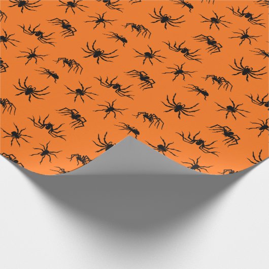 Spider Silhouettes Pattern Cadeaupapier (Hoek)