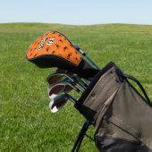 Spider Silhouettes Pattern Golf Head Hoesje Golfheadcover (Insitu)