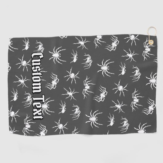 Spider Silhouettes Pattern Golf Towel Golfhanddoek (Horizontaal)