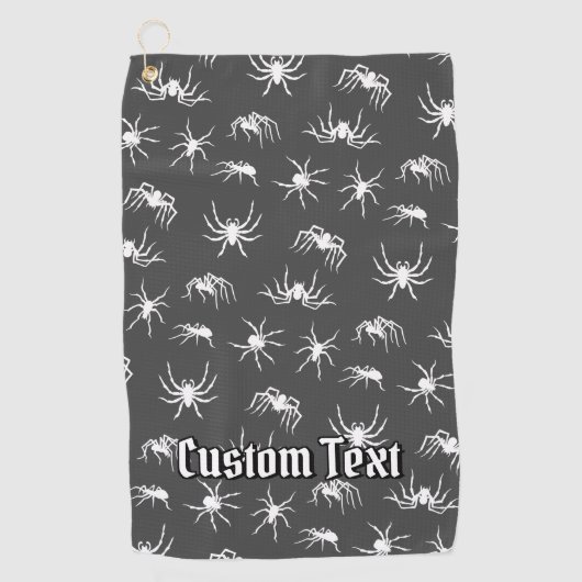 Spider Silhouettes Pattern Golf Towel Golfhanddoek (Voorkant)