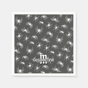 Spider Silhouettes Pattern Napkins Servet