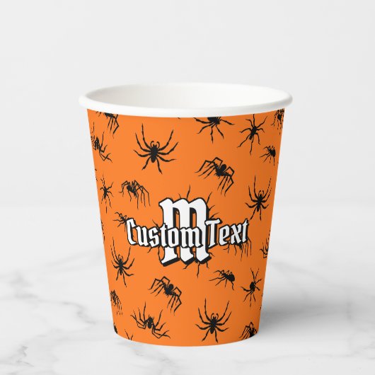 Spider Silhouettes Pattern Papieren Bekers (Voorkant)