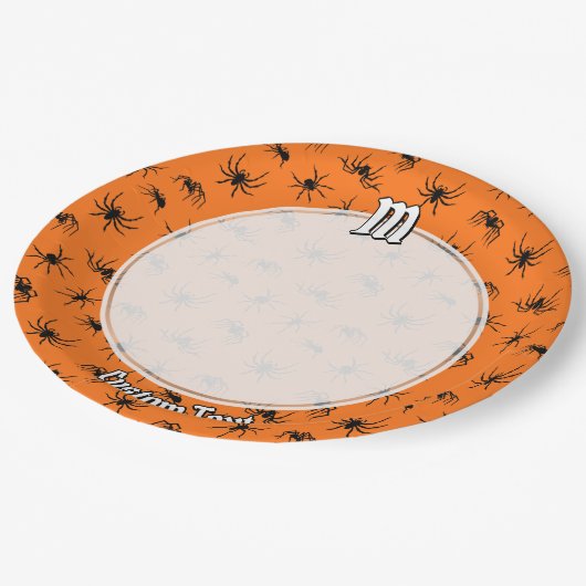 Spider Silhouettes Pattern Papieren Bordje (Gekanteld)