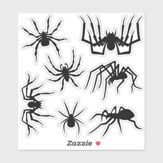 Spider Silhouettes Sticker Set (Vel)