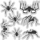 Spider Silhouettes Sticker Set (Voorkant)