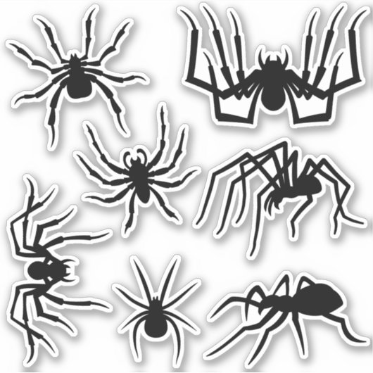 Spider Silhouettes Sticker Set (Voorkant)