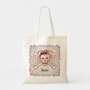 Spider Skull-canvas tas