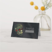 Spider Skull & Rozen Glam Gothic Party Plaatskaartje (Voorkant)