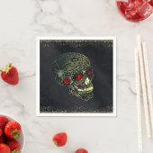 Spider Skull & Rozen Glam Gothic Party Servet (Insitu)