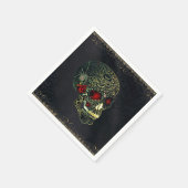 Spider Skull & Rozen Glam Gothic Party Servet (Hoek)