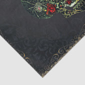 Spider Skull & Rozen Glam Gothic Party Tissuepapier (Detail)