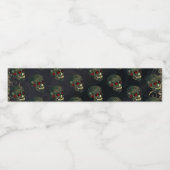 Spider Skull & Rozen Glam Gothic Party Waterfles Etiket (Enkel label)