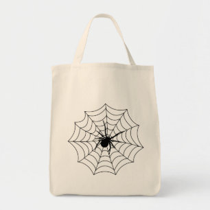 Spider Spidernet snijdt Arachnida Black Art Tote Bag