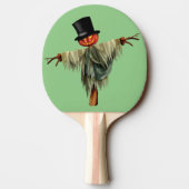 Spider Spin: Halloween-thema Ping Pong Paddle Tafeltennisbatje (Achterkant)