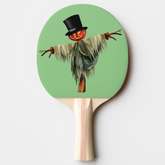 Spider Spin: Halloween-thema Ping Pong Paddle Tafeltennisbatje (Achterkant)