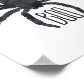 Spider Spooky Halloween Zwart-wit boek Poster (Hoek)