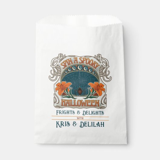 Spider Spooky  Stijl Halloween Treats Bedankzakje (Voorkant)