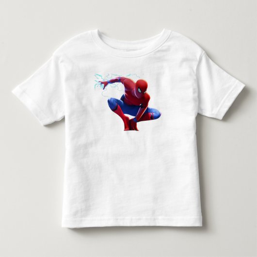 Spider Superheld Action Pose Kids T-Shirt (Voorkant)