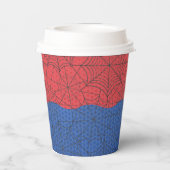 Spider superheld rode en blauwe verjaardag papieren bekers (Achterkant)