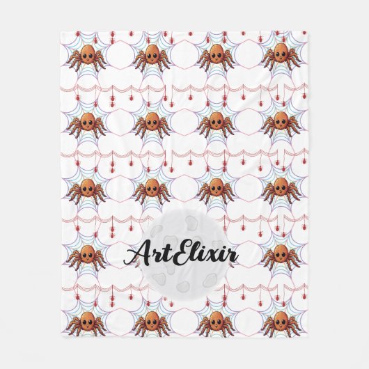 Spider Tarantula Schattige Kawaii Pattern Fleece Deken (Voorkant)