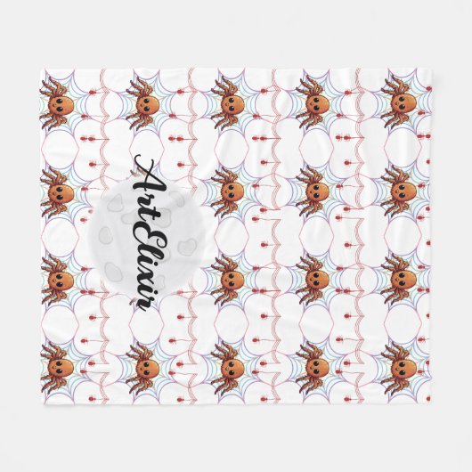 Spider Tarantula Schattige Kawaii Pattern Fleece Deken (Voorkant (Horizontaal))
