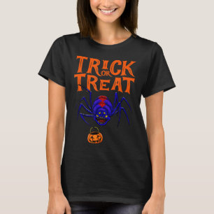 Spider Trick Or Treat Shirt Women Funny Halloween