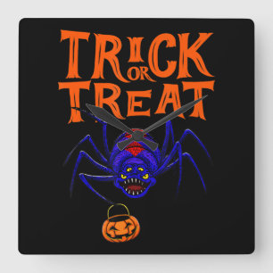 Spider Trick Or Treat Shirt Women Funny Halloween Vierkante Klok