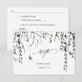 Spider & Twigs Halloween W Meal RSVP Wit Kaartje (Voorkant / Achterkant)