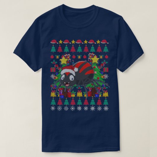 Spider Ugly Kerstmis T-shirt (Design voorkant)