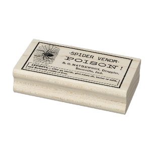SPIDER VENOM - Apothecair etiket Rubberstempel