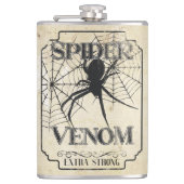 Spider Venom - Donkere Gotische Humor Heupfles (Voorkant)