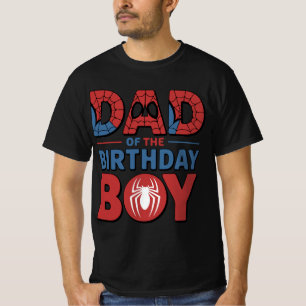 Spider-verjaardagsfeestje Vader van de jarige jong T-shirt