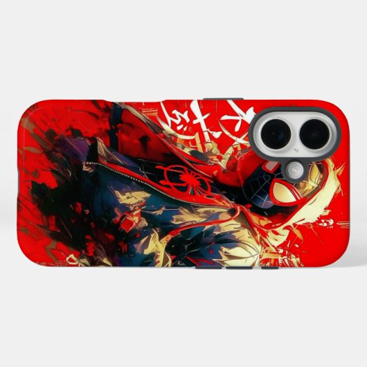 Spider-Verse Artistic Anime iPhone Case (Achterkant (horizontaal))
