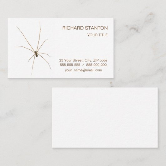 Spider Visitekaartje (Voorkant / Achterkant)