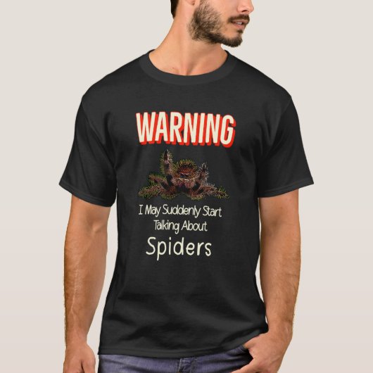 Spider Warning Spooder Mam Spooder T-shirt (Voorkant)