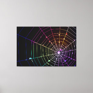 Spider Web 1 Wrapped Canvas Afdruk