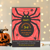 Spider Web 3rd Birthday Spooky Halloween Party Kaart