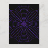 Spider web black purple Halloween pattern Briefkaart (Voorkant)