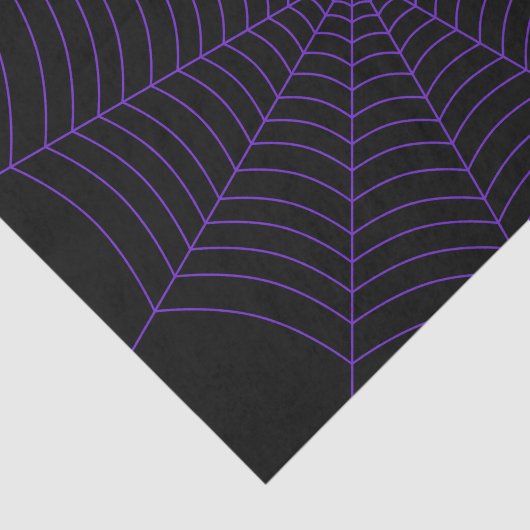 Spider web black purple Halloween pattern Tissuepapier (Detail)