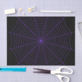 Spider web black purple Halloween pattern Tissuepapier (Craft)