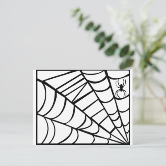 Spider Web Briefkaart (Staand voorkant)