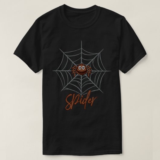 Spider Web Cute Animal Spider T-shirt (Design voorkant)