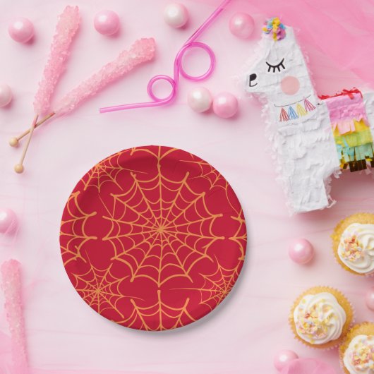 Spider web design papier bord (Feest)